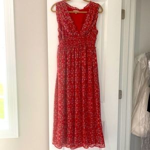 Max Studio Red Floral Maxi Dress